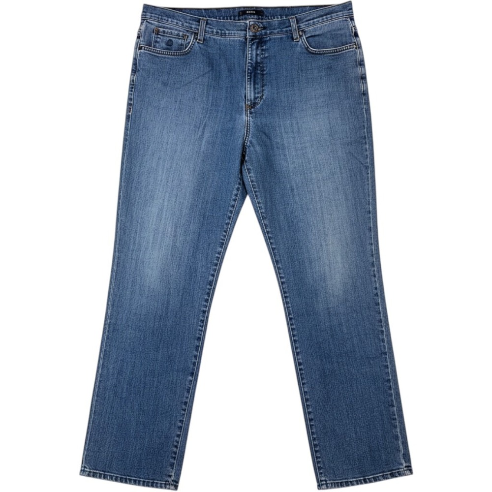 Gloria Vanderbilt Amanda High Rise Straight Leg Jeans Medium Wash Blue 18 Short